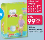 Clicks Made 4 Baby Pants Size 4-Per Nappy