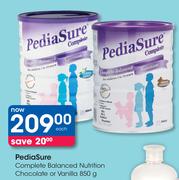 Pedia Sure Complete Balanced Nutrition Chocolate Or vanilla-850g Each