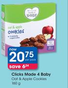 Clicks Made 4 baby Oat & Apple Cookies-160g Per Pack