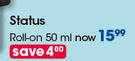 Status Roll On-50ml Each