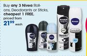  Nivea Roll Ons, Deodorants Or Sticks-Each