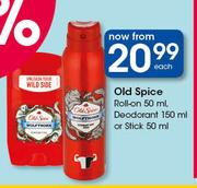 Old Spice Roll On-50ml, Deodorant-150ml Or Stick-50ml Each