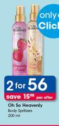 Oh So Heavenly Body Spritzers-2 x 200ml
