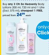 Oh So Heavenly Body Lotions 200ml, 720ml And 1L(Excl. 375ml)-Each