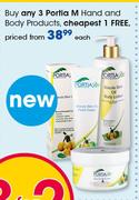 Portia M Hand And Body Products-Each