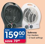 Safeway 2 Heat Fan Heaters-Each