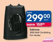 Safeway 2000 Watt Oscillating Fan Heater-Each