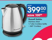 Russell Hobbs Stainless Steel 1.7 Litre Cordless Kettle.