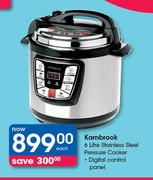 Kambrook 6 Litre Stainless Steel Pressure Cooker-Each