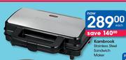 Kambrook Stainless Steel Sandwich Maker-Each