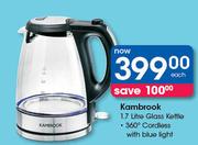 Kambrook 1.7 Litre Glass Kettle-Each