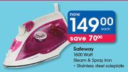 Safeway 1600 Watt Steam & Spray Iron-Each