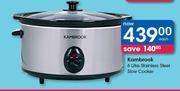 Kambrook 6 Litre Stainless Steel Slow Cooker-Each