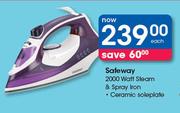 Safeway 2000 Watt Steam & Spray Iron-Each