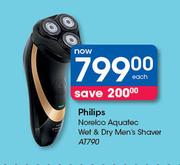 Philips Norelco Aquatec Wet & Dry Men's Shaver AT790-Each 
