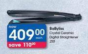 BaByliss Crystal Ceramic Digital Straightener 235-Each