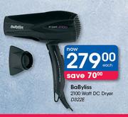 BaByliss 2100 Watt DC Dryer D322E-Each