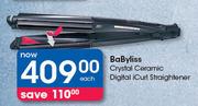 BaByliss Crystal Ceramic Digital iCurl Straightener-Each