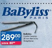 BaByliss Crystal Ceramic 28mm Wet & Dry Straightener-Each