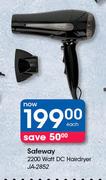 Safeway 2200 Watt DC Hairdryer JA-2852-Each