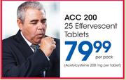 ACC 200 25 Effervescent Tablets-Per Pack