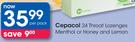 Cepacol 24 Throat Lozenges Menthol Or Honey & Lemon-Per Pack