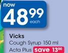 Vicks Cough Syrup Acta Plus-150ml Each