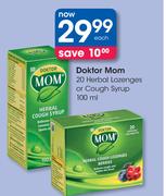 Doktor Mom 20 Herbal Lozenges Or Cough Syrup-100ml Each