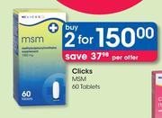 Clicks MSM 60 Tablets-For 2