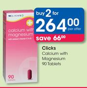 Clicks Calcium With Magnesium 90 Tablets-For 2