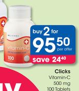 Clicks Vitamin C 500 mg 100 Tablets-For 2