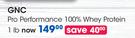 GNC Pro Performance 100% Whey Protein-1 lb