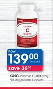 GNC Vitamin C 1000 mg 90 Vegetarian Caplets-Per Pack