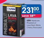 USN hardcore Phedra Cut Lava Burn Sticks Cherry Flavoured-Per Pack