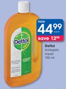 Dettol Antiseptic Liquid-750ml Each