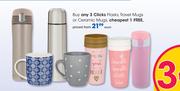 Clicks Flasks, Travel Mugs Or Ceramic Mugs-Each