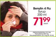 Benylin 4 Flu Syrup-200ml
