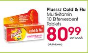 Plusssz Cold & Flu Multivitamin 10 Effervescent Tablets-Per pack