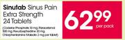Sinutab Sinus pain Extra Strength 24 Tablets-Per Pack