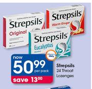 Strepsils 24 Throat Lozenges-Per Pack
