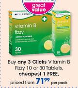 Clicks Vitamin B Fizzy-10 Or 30 Tablets Per Pack