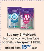 McNab's Harmony Or Motion Tabs Sachets-Each