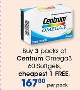 Centrum Omega3-60 Softgels Per Pack
