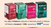 Vitaforce Ladyvite Or Mensvite, Adult Or Mature-60 Tablets Per Pack