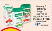 Bettaway Mega C 1000mg Or Mega B Products-Per Pack