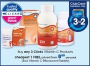 Clicks Vitamin C Products ( Excl. Vitamin C Effervescent Tablets)-Per Pack