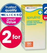 Clicks Spirulina-2x180 Tablets Per Offer