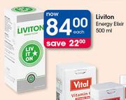 Liviton Energy Elixir-500ml Each