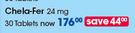 Chela-Fer 24mg-30 Tablets Per Pack
