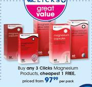 Clicks Magnesium Products-Per Pack
